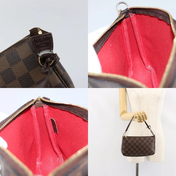 LOUIS VUITTON Damier Ebene Pochette Accessoires Pouch N41206 LV Auth 148145 - Picture 14 of 15